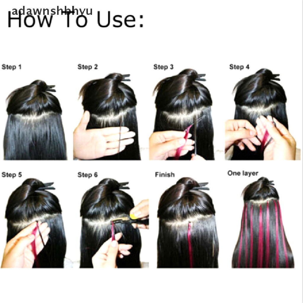 Set 1000 Phụ Kiện Nối Tóc Hình Lông Vũ Bằng Silicon Tiện Dụng