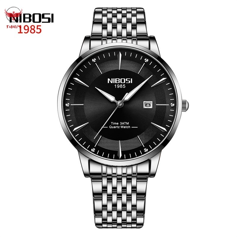 Đồng Hồ Nam Nibosi Chống Thấm Nước Dây Thép Thời Trang