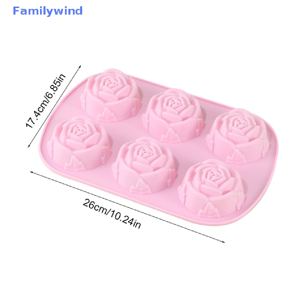 1 Khuôn Silicone Làm Kem / Xà Phòng / Sô Cô La 6 Ô Hình Bông Hoa