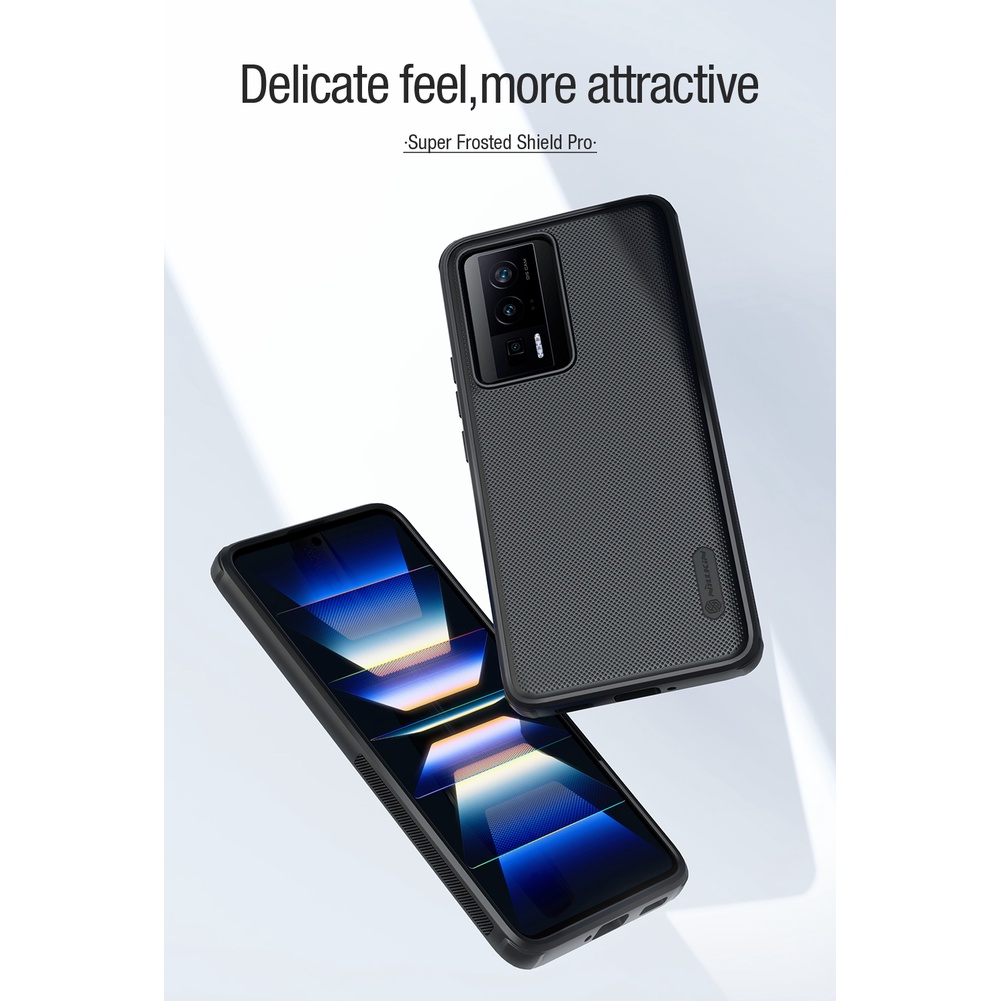 Nillkin hard pc + tpu shield pro vỏ điện thoại từ tính cho ốp lưng Poco F5 Pro ốp lưng chống sốc siêu mỏng chống vân tay