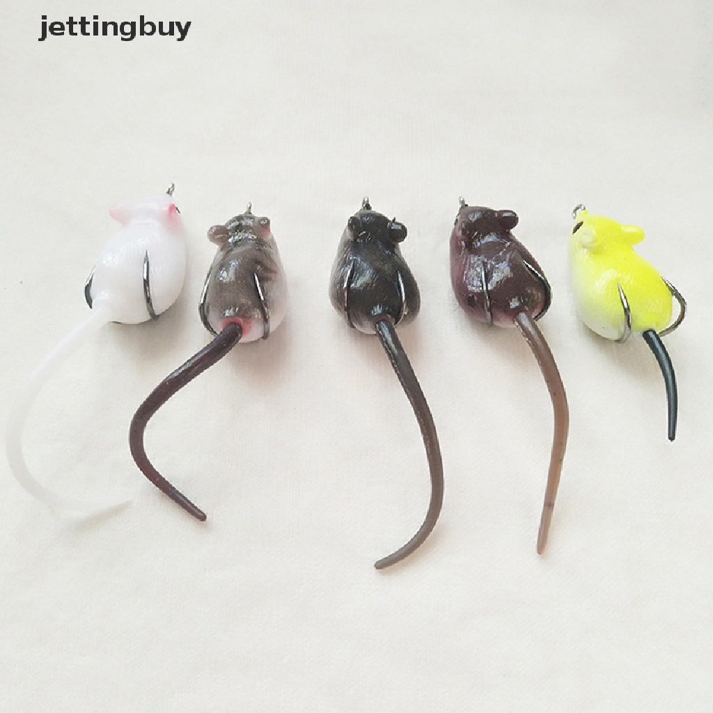 JETTING 1 Mồi Câu Cá Hình Chuột Mềm 5.5cm 10g Có Mắt Rắn