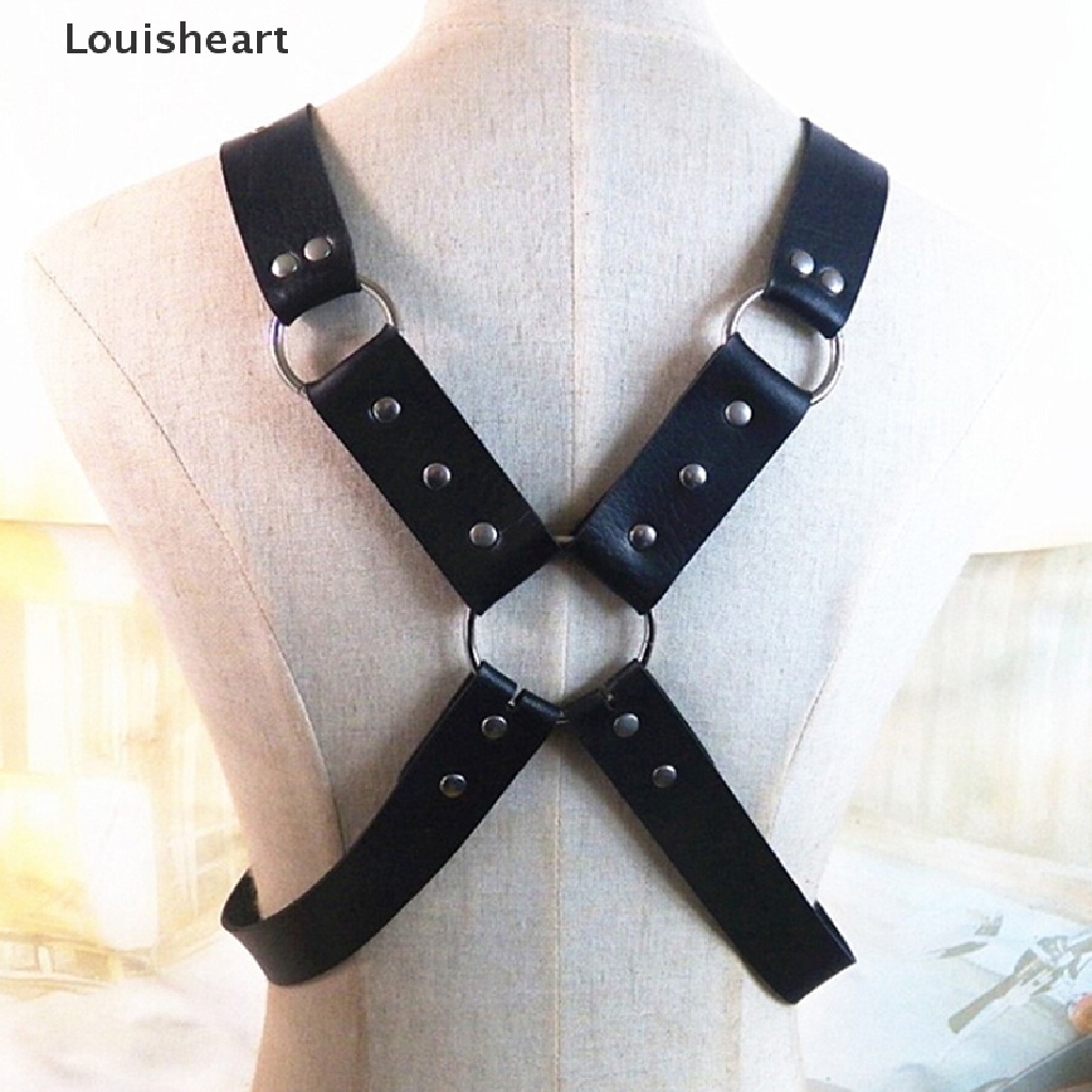 Đai Da Đen Đeo Trước Ngực Hóa Trang Louisheart TFG