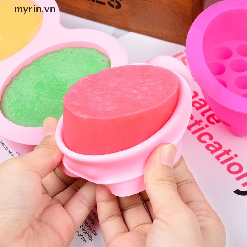 Khuôn Silicon Hình Oval Dùng Làm Xà Phòng Mát Xa DIY