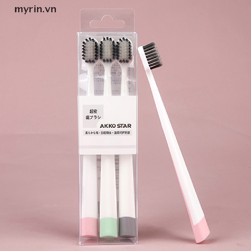 Set 3 Bàn Chải Đánh Răng Nano Lông Mềm Nhỏ Gọn