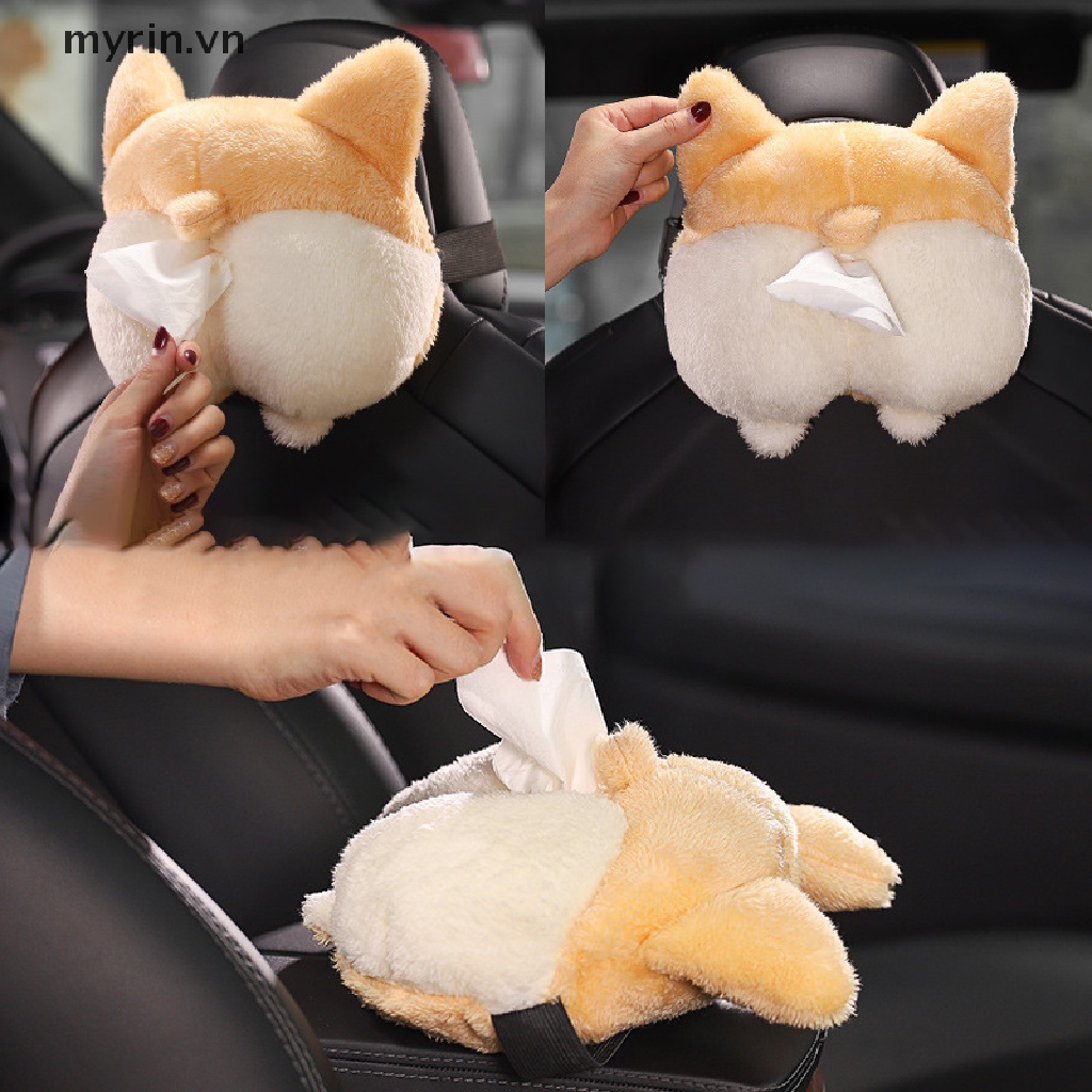 Hộp Đựng Khăn Giấy Hình Chú Chó Corgi Dễ Thương