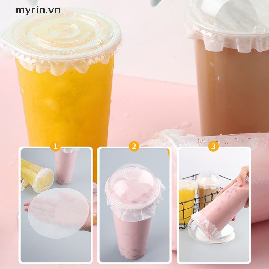 Set 50 Tấm Giấy Lót Cốc Cà Phê Hình Tròn Chống Tràn 11 / 12 / 13 / 14cm
