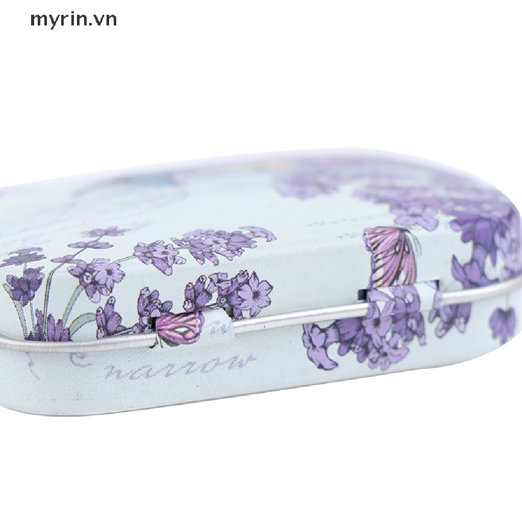 Myrin Hộp Đựng Kẹo / Trang Sức mini Có Nắp Đậy Kín Hình Hoa Oải Hương