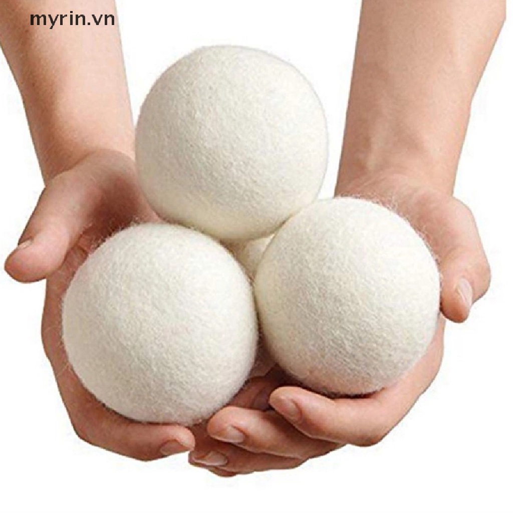 Set 3 / 6 Quả Bóng Lông Cừu Mềm Mại Có Thể Tái Sử Dụng Cho Máy Sấy