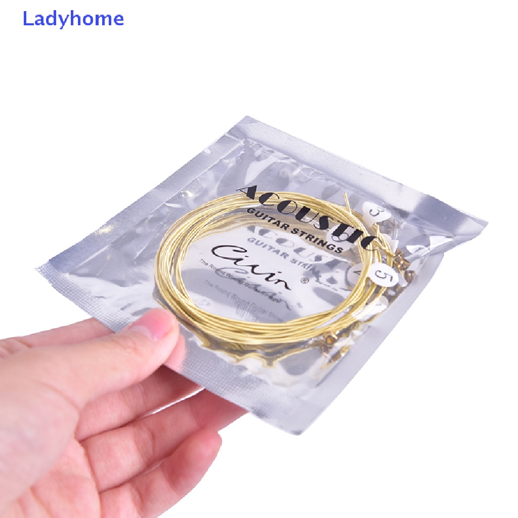 Set 6 Dây Đàn Guitar Bằng Thép Đồng Thau Hình Lục Giác