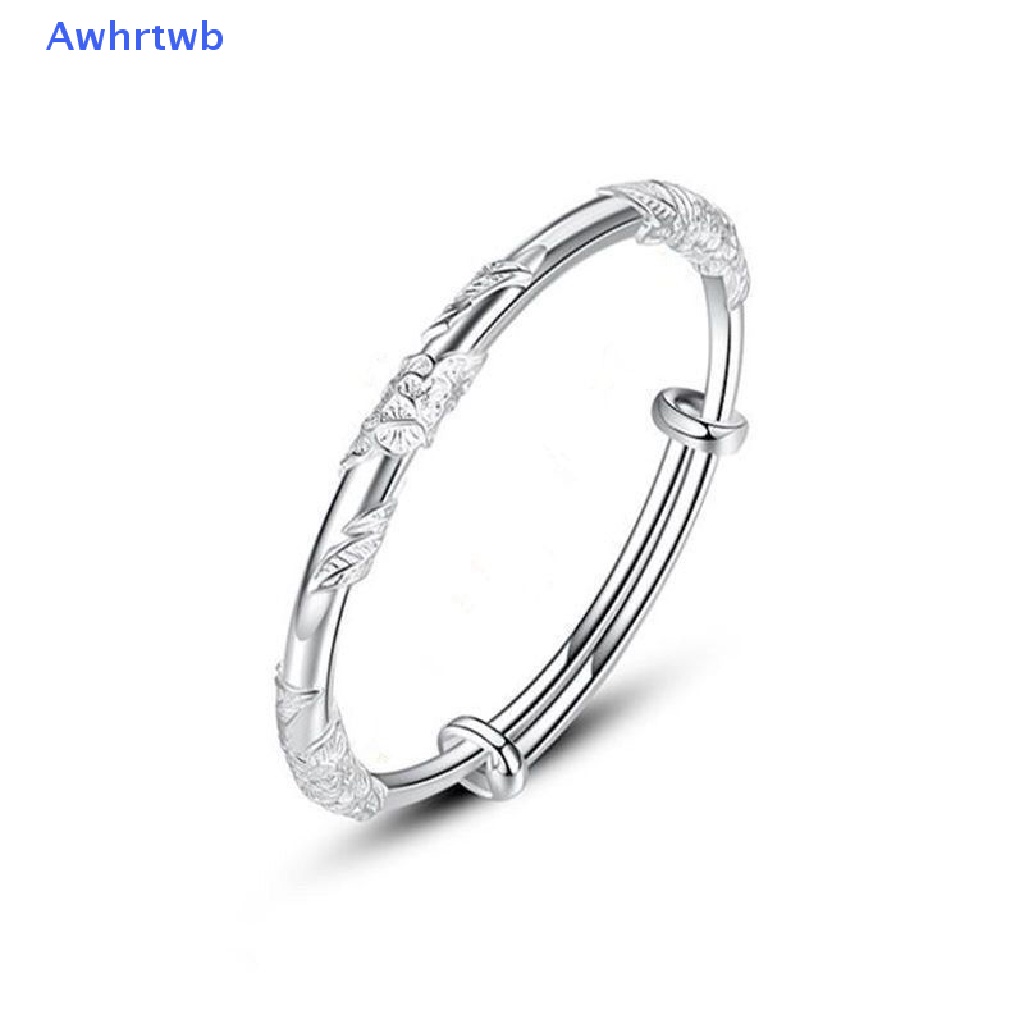 1 Vòng Đeo Tay Bạc Dạng Hở Hình Hoa Màu Trơn Thời Trang Dành Cho Nữ Mới