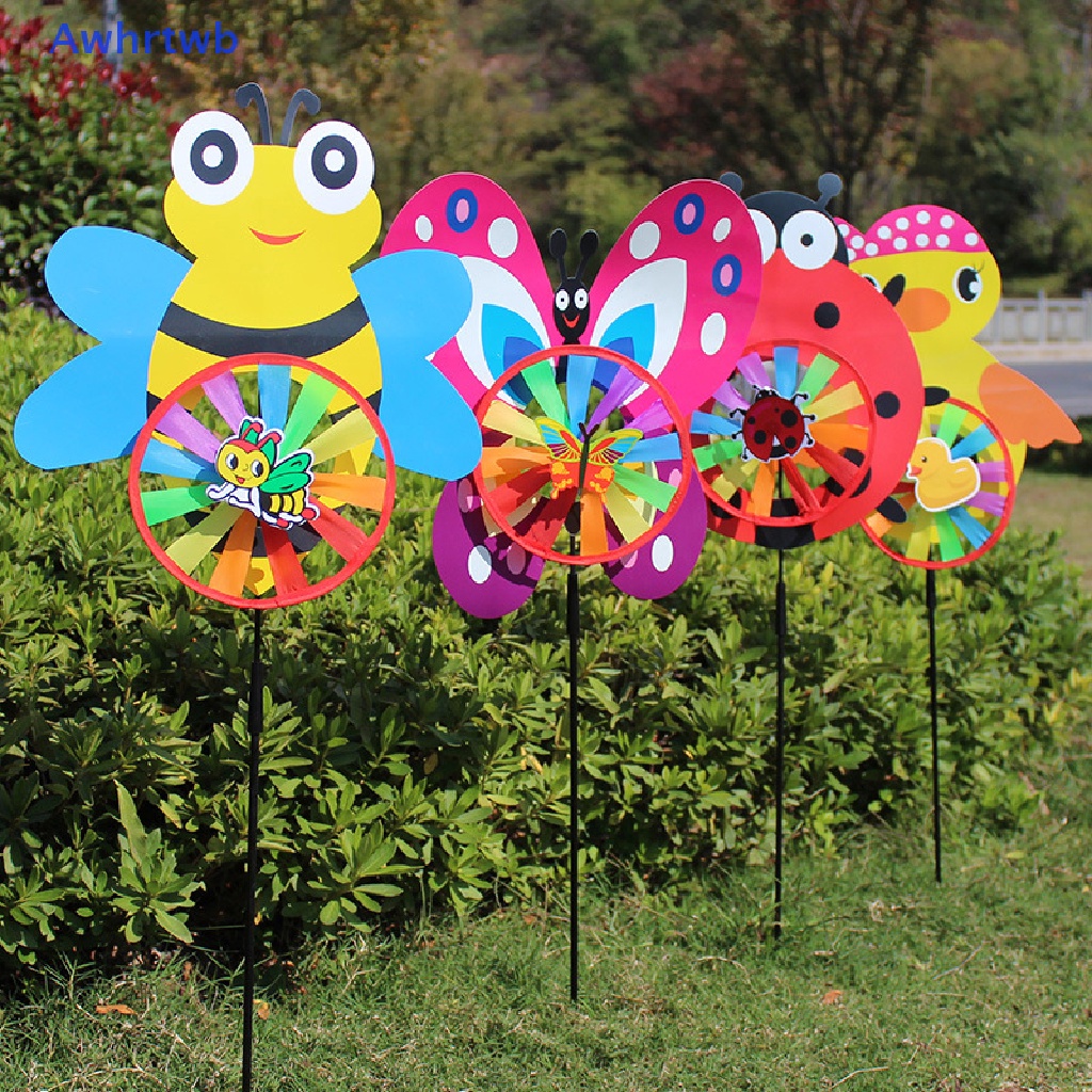 Chong Chóng Gió Hai Lớp Hình Con Ong Trang Trí Sân Vườn Mới