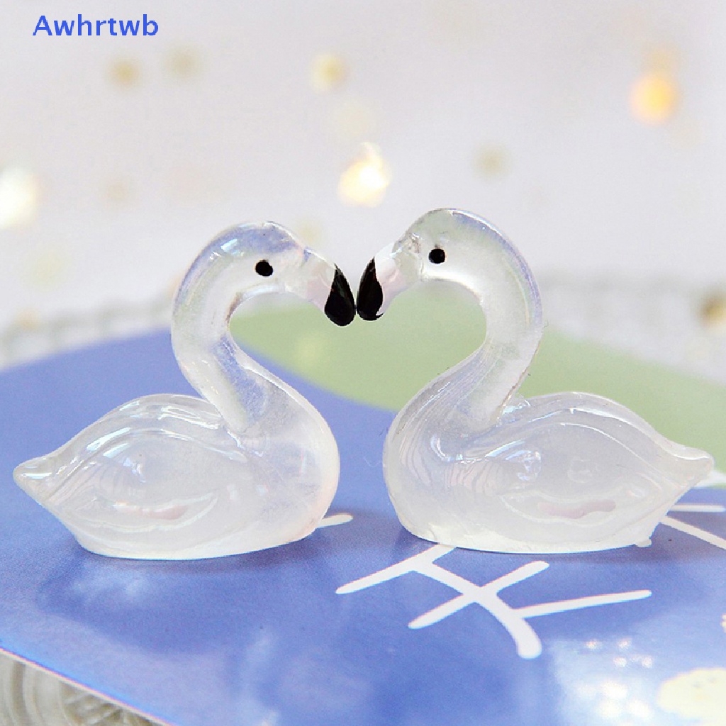 Set 10 Tượng Vịt Mini Bằng Nhựa Phát Quang Trang Trí Tiệc Giáng Sinh Mới