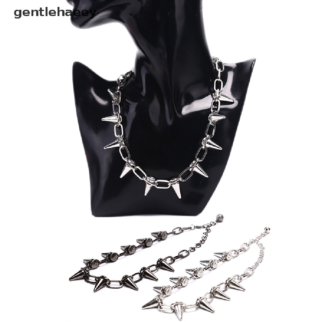 Gent Vòng Cổ Choker Đinh Tán Phong Cách Punk Goth Rock Mới