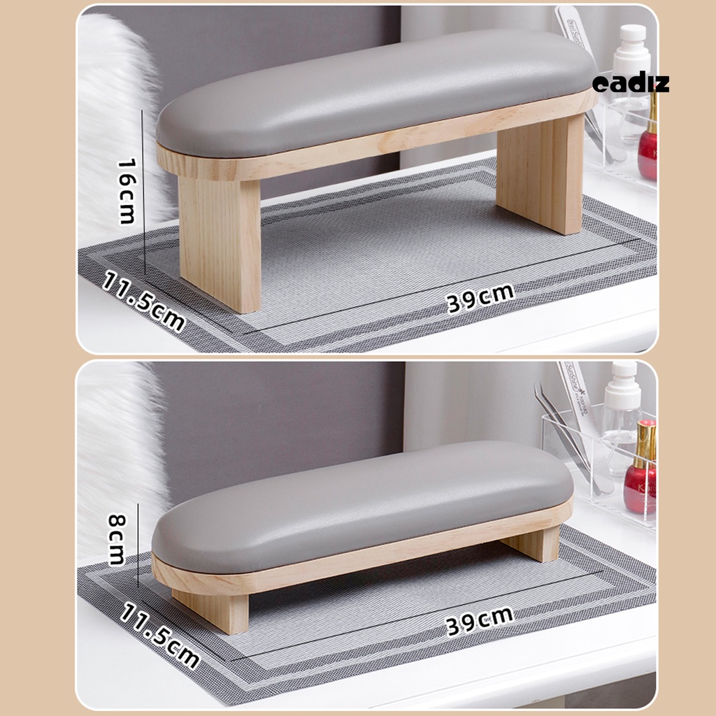 Gối Kê Cổ Tay Bằng Xốp Giả Da Màu Trơn Mềm Mại Hỗ Trợ Sơn Móng Tay Nghệ Thuật