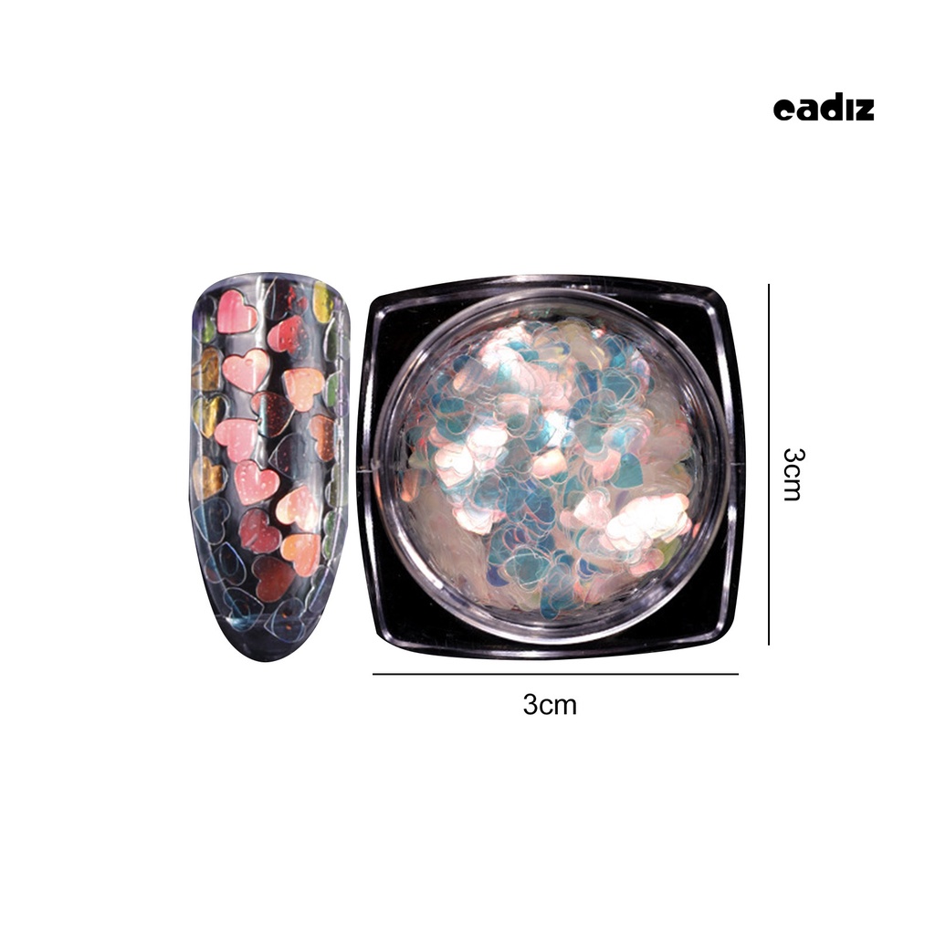 1 Hộp Kim Tuyến Lấp Lánh Hình Trái Tim Trang Trí Móng Tay Nghệ Thuật