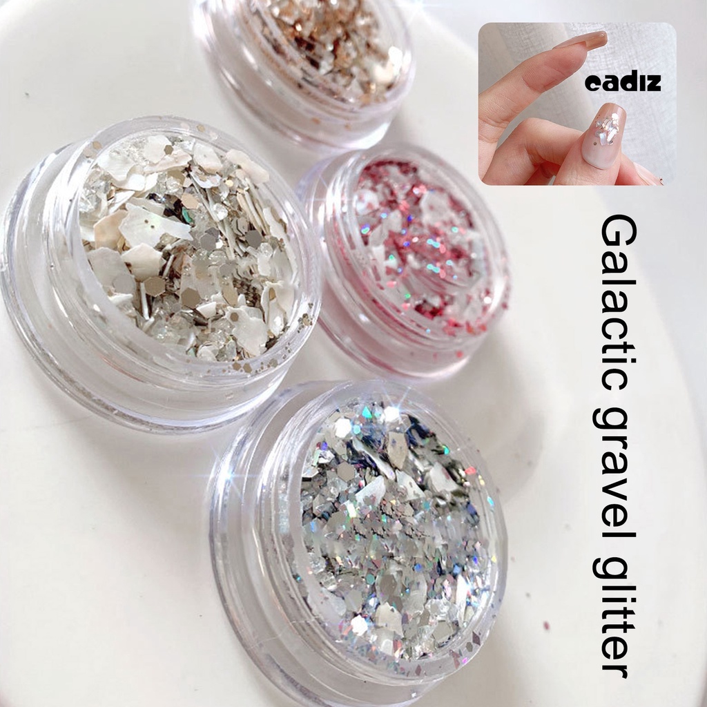 1 Hộp Kim Tuyến Vỏ Sò Lấp Lánh Trang Trí Móng Tay Nghệ Thuật DIY Không Phai Màu Phong Cách Nhật Bản