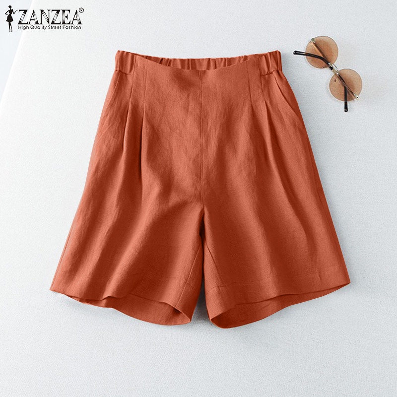 Quần short nữ ZANZEA lưng cao thời trang đường phố