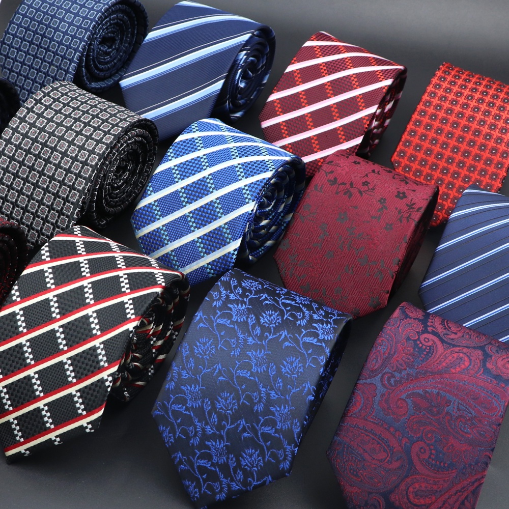 Cà Vạt Lụa Họa Tiết Kẻ Sọc Thời Trang Cổ Điển Cho Nam