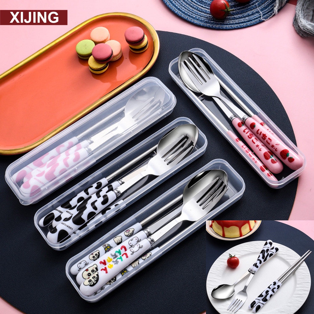 Hộp Đựng Muỗng Đũa Bằng Thép Không Gỉ Phong Cách Nhật Bản