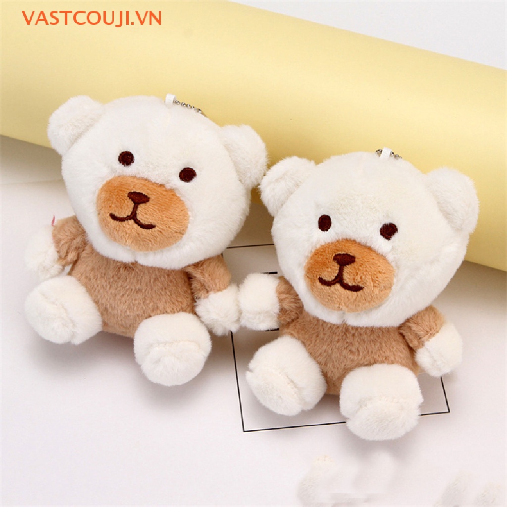 Móc Khóa Hình Gấu / Thỏ Nhồi Bông Mini Dễ Thương