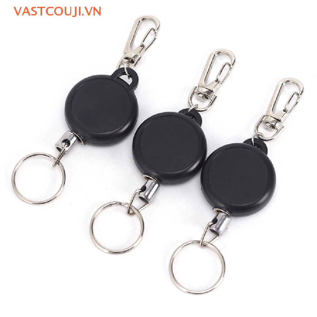 Móc Khóa Dây Thép Cuộn Có Thể Thu Vào VASTJI Dùng Để Giữ Thẻ ID