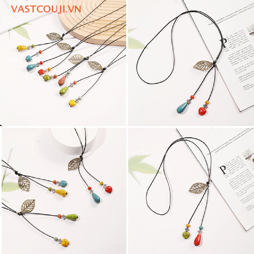 Vòng Cổ Chuỗi Hạt Gốm Sứ Handmade Thời Trang Cho Nữ