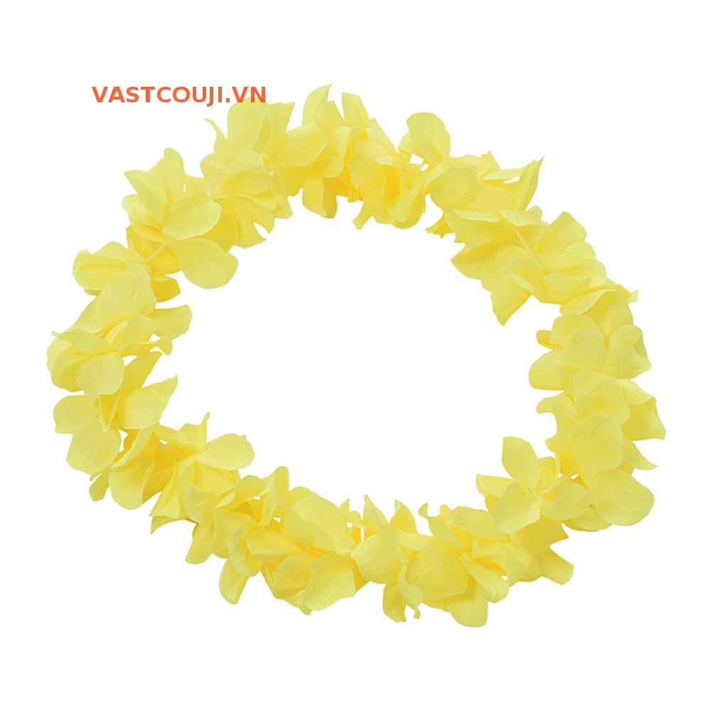 Vòng Hoa Hawaiian Leis Bằng Lụa 8 Màu Tùy Chọn