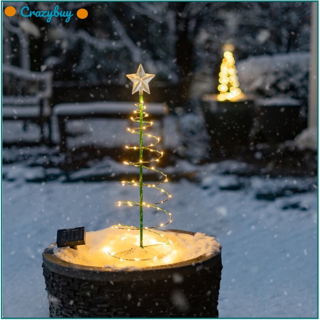Cr Đèn Led Trang Trí Cây Thông Noel Sử Dụng Năng Lượng Mặt Trời