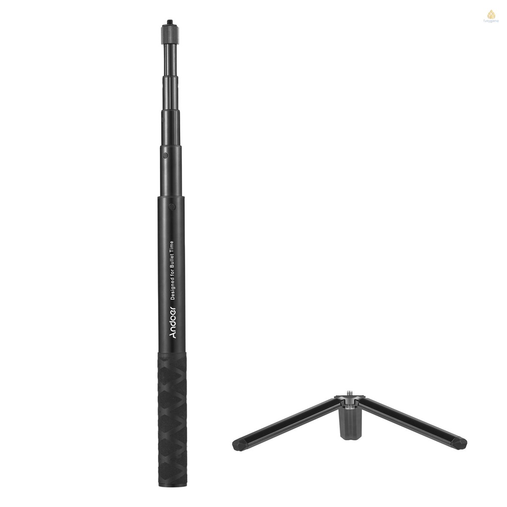 Gậy Tự Sướng Andoer Mini Ốc Vít 1 / 4 Inch 28cm - 110cm Có Thể Điều Chỉnh Độ Dài Cho Camera Insta360 ONE X / ONE / EVO