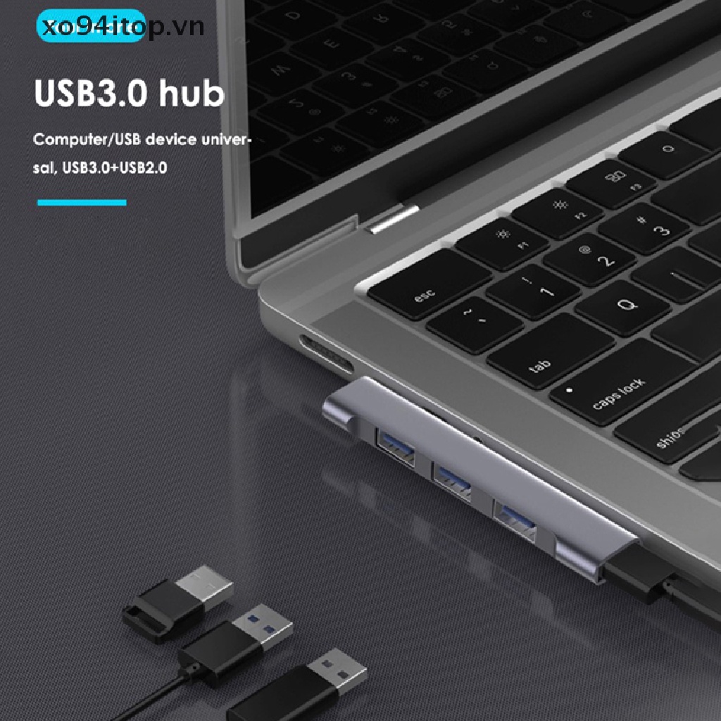 Bộ Chia Cổng USB 3.0 5Gbps Type-C Tốc Độ Cao 4 Trong 1 Tiện Dụng Cho Máy Tính