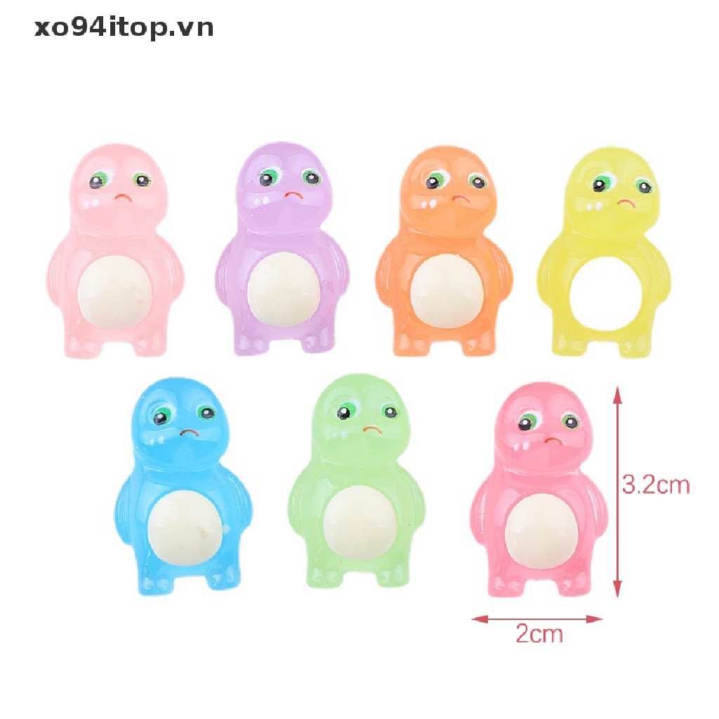 Xoitop Set 5 Đồ trang trí Khủng Long Hoạt Hình Màu Dạ Quang Trang Trí Tiểu Cảnh