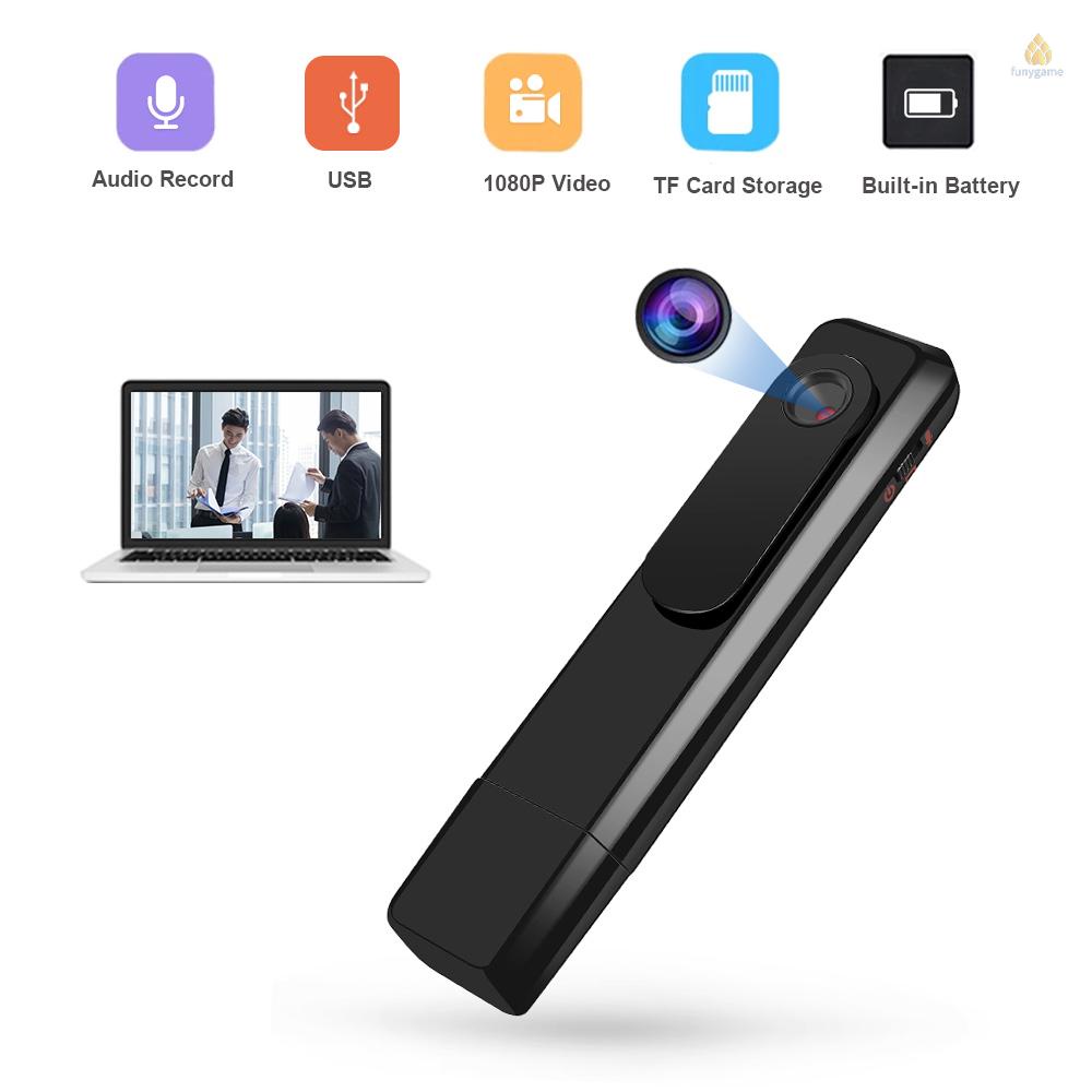 Máy Quay Video Mini 1080P Dạng Kẹp Bỏ Túi Tích Hợp Pin Lithium One Key Ghi Âm Nhanh Cho Nhà Ở / Văn Phòng
