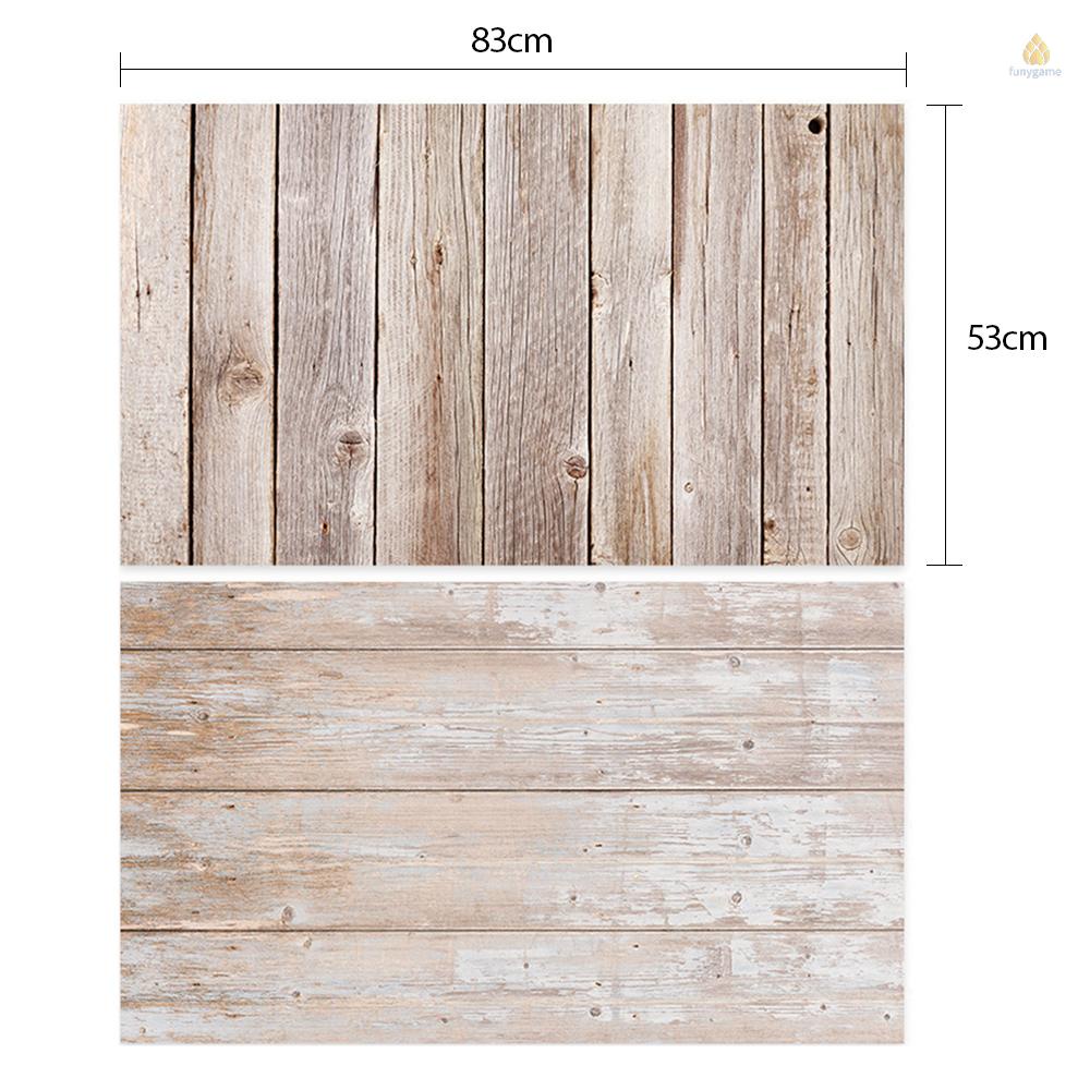 Phông Nền Chụp Ảnh Hai Mặt Vân Gỗ Kích Thước 21X33 Inch / 53Cmx83Cm