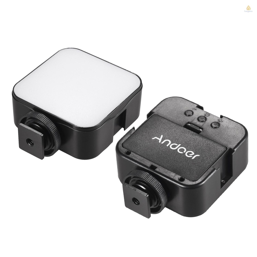 Đèn LED Mini Andoer 6500K 5W Có Thể Điều Chỉnh Độ Sáng Cho Máy Ảnh DSLR