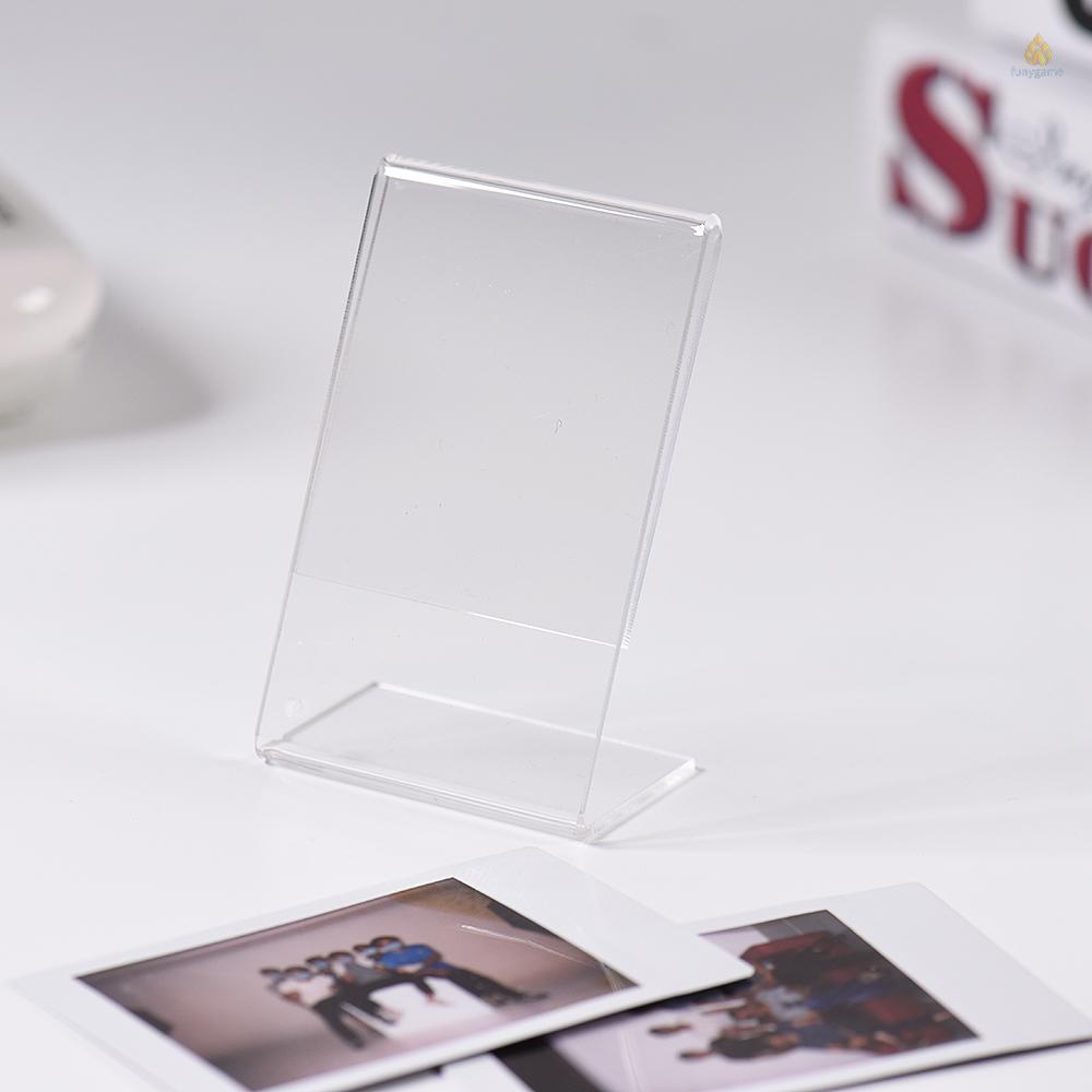 Set 3 Khung Ảnh 3 Inch Hình Chữ L Bằng Acrylic Trong Suốt Cho Fujifilm Instax Mini 8 8 + 70 7s 90 25 26 50s 9 SP-1 SP-2