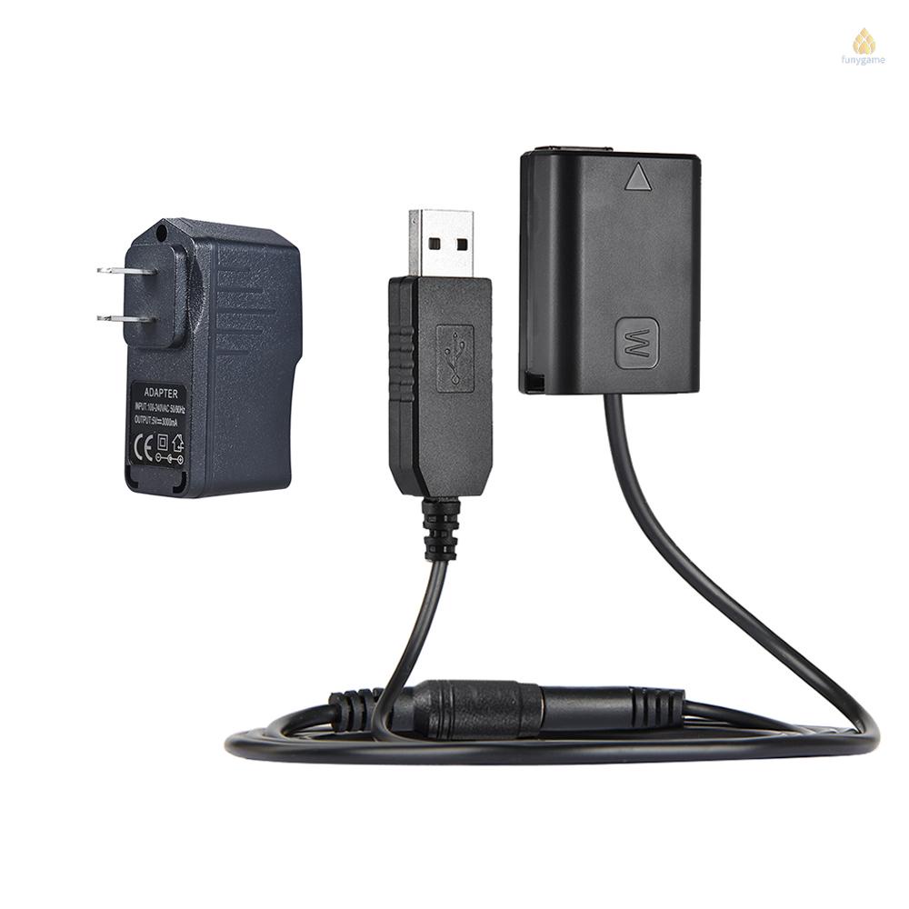Pin Andoer NP-FW50 + Dây Cáp Nguồn 5V 3A Cho AC-PW20 / NEX-3 / 5 / 6 / 7 Series A33 A37 A35 A55 a7 a7R a7II A6000 A6300