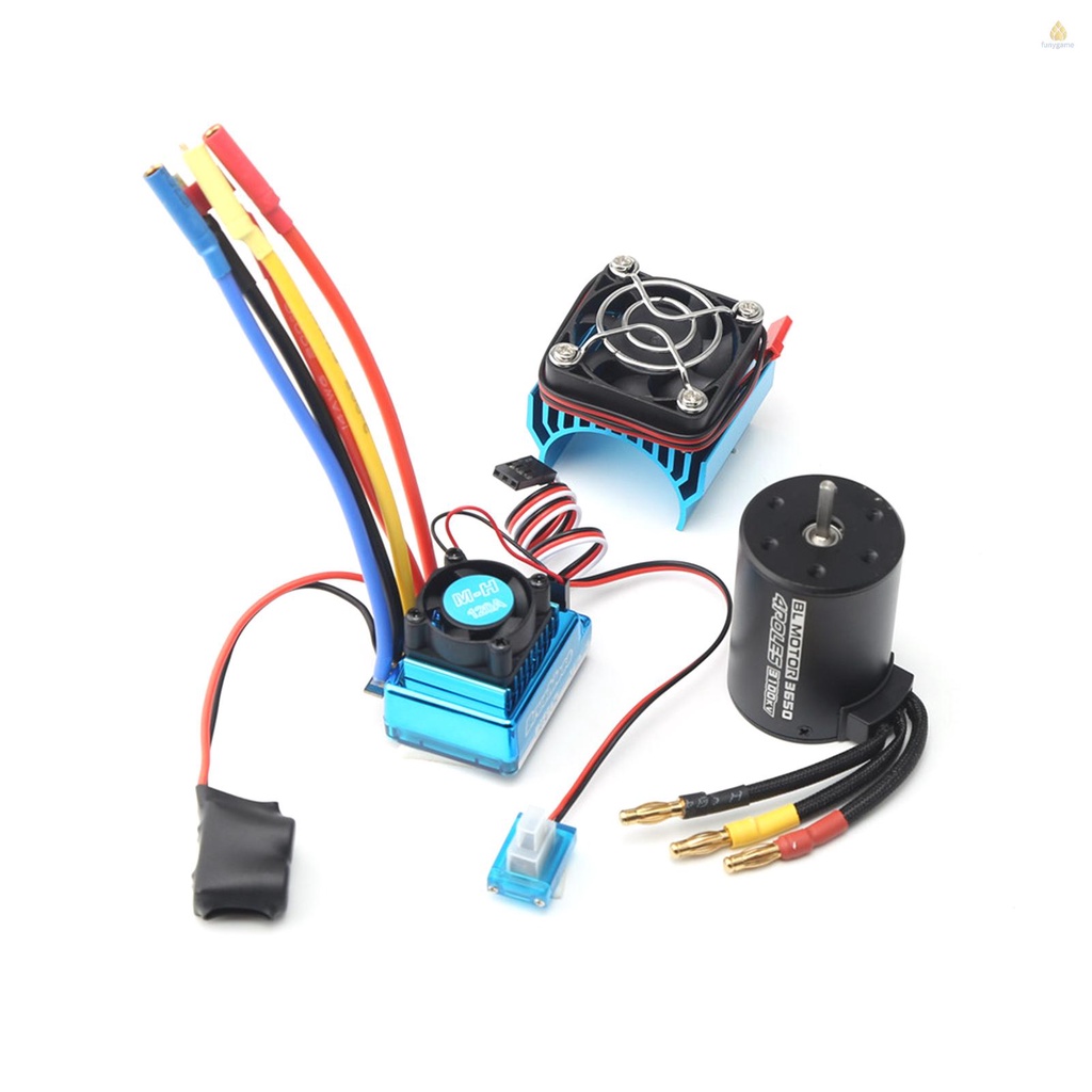 Động Cơ Không Chổi Than ESC 3650 3100KV Với 120A Dành Cho Xe Đồ Chơi 1 / 8 1 / 10 RC