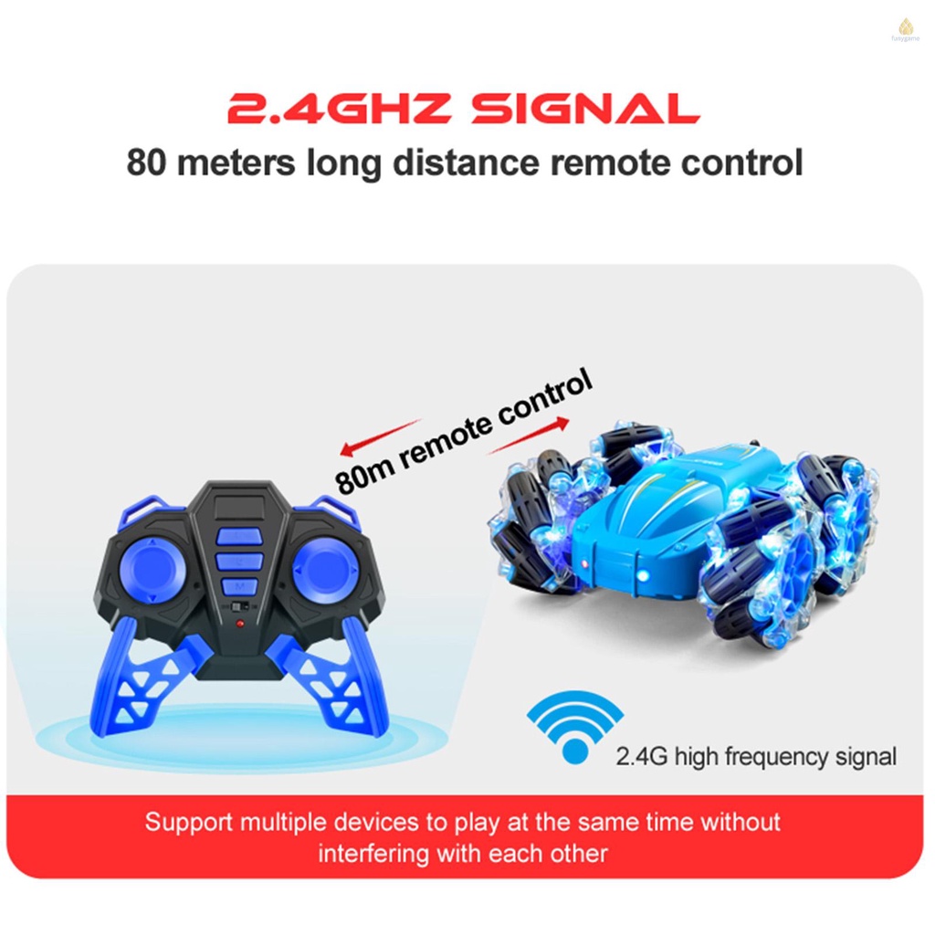 Xe Hơi Điều Khiển Từ Xa 2.4GHz 4WD 30km / h Có Thể Xoay 360 Độ Và Phụ Kiện° Xe Hơi Xoay Có Đèn Chất Lượng Cao