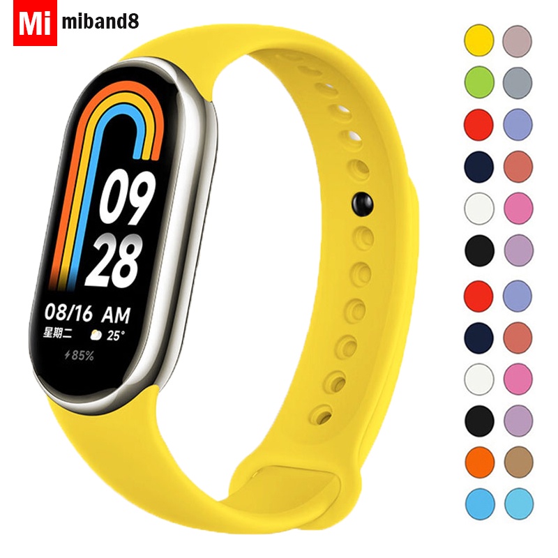Dây Đeo Đồng Hồ Silicon Cho Xiaomi Mi Band 8 Vòng Đeo Tay Nfc Dây Đeo Đồng Hồ Thể Thao Silicon Dây Đeo Thay Thế Thoáng Khí Thể Thao Phụ Kiện Đồng Hồ