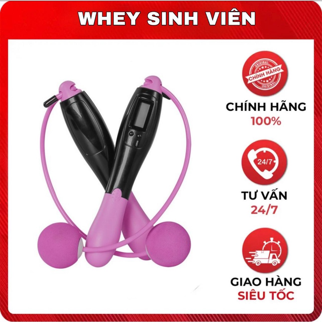 [Chính hãng] Dây Nhảy Đếm Số Vòng Tự Động, Dây Nhảy Không Dây, 4 Chế Độ, Chống Trượt