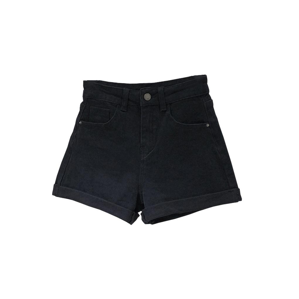 Quần Short Denim Viền Xoăn Thời Trang Đường Phố Cá Tính Cho Nữ