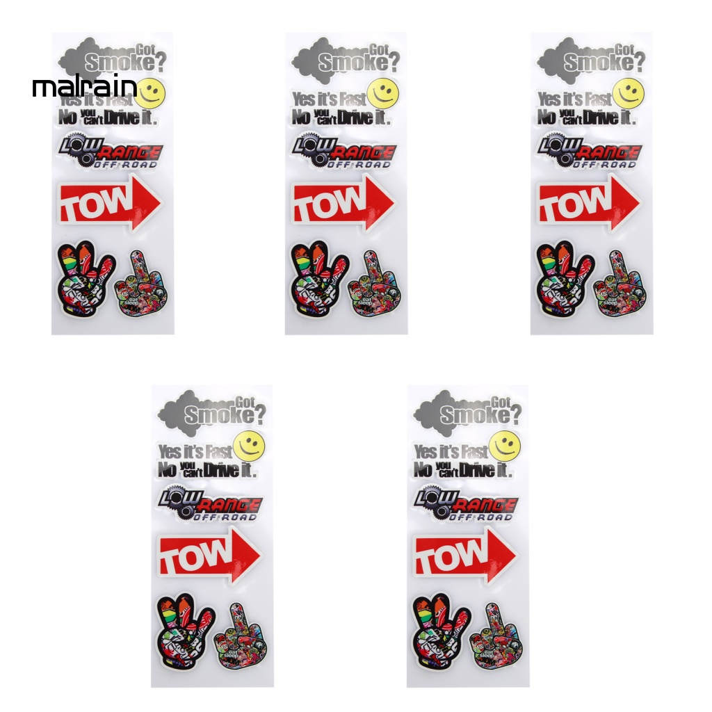 Bộ 5 Đề Can Nhiều Màu Sắc Dễ Lắp Đặt Trang Trí Nón Bảo Hiểm Xe Mô Tô