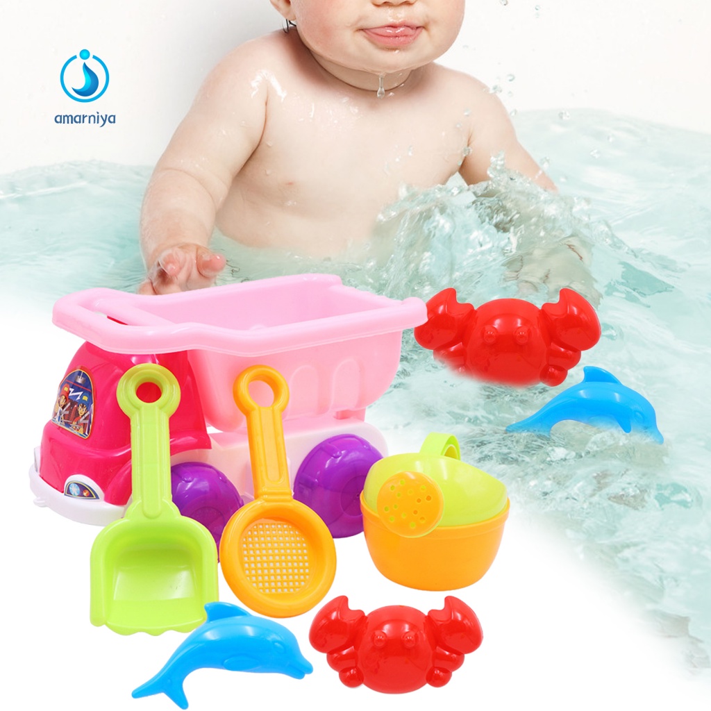 Set 6 Xô Đựng Cát Bãi Biển Cho Bé