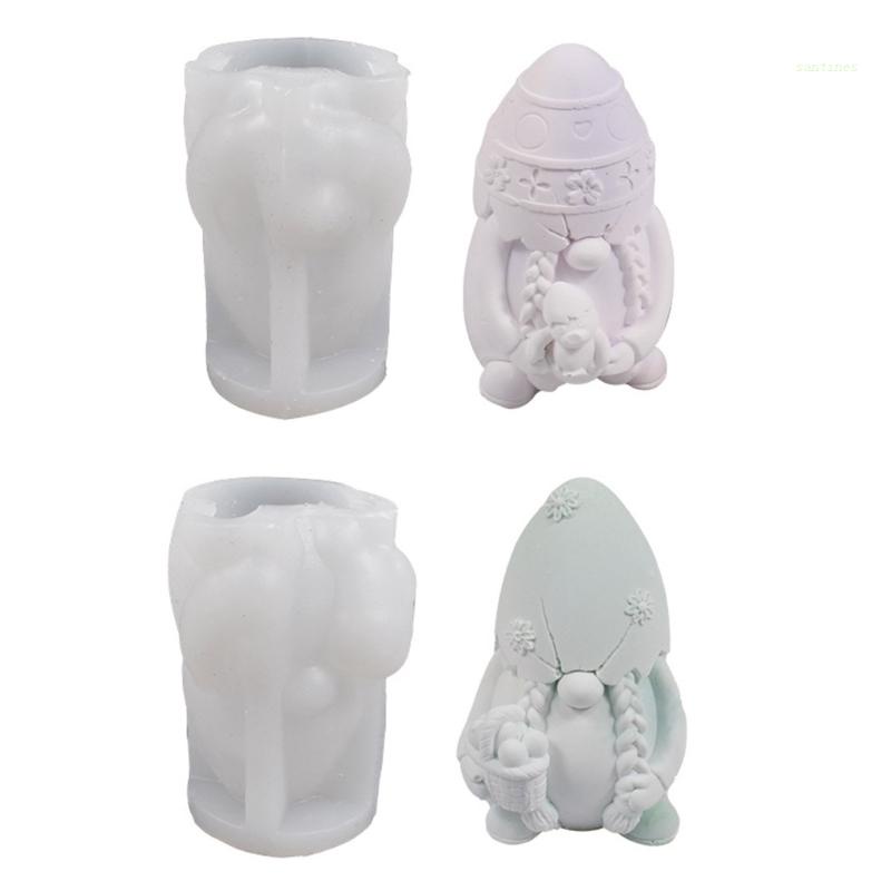 Khuôn Silicone Tạo Hình Gnome Trang Trí Nhà Cửa