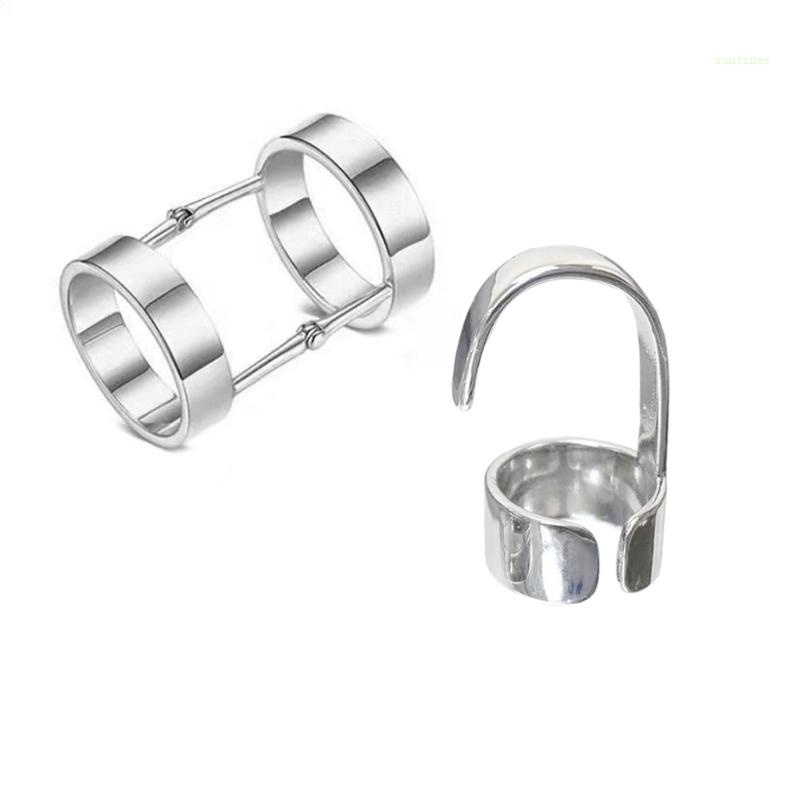 Nhẫn Hóa Trang Hình Bản Lề Phong Cách Punk Gothic