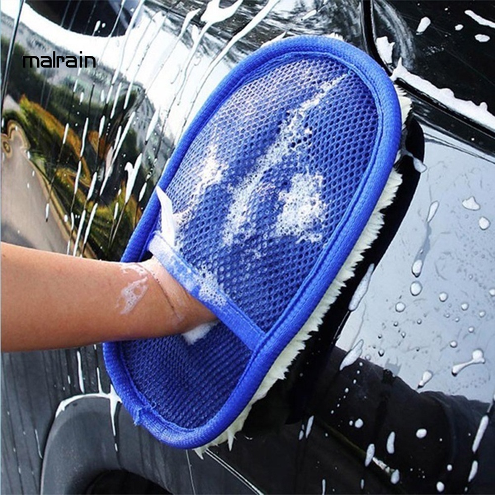 Găng Tay Lông Mềm Thấm Hút Nước Vệ Sinh Xe Hơi