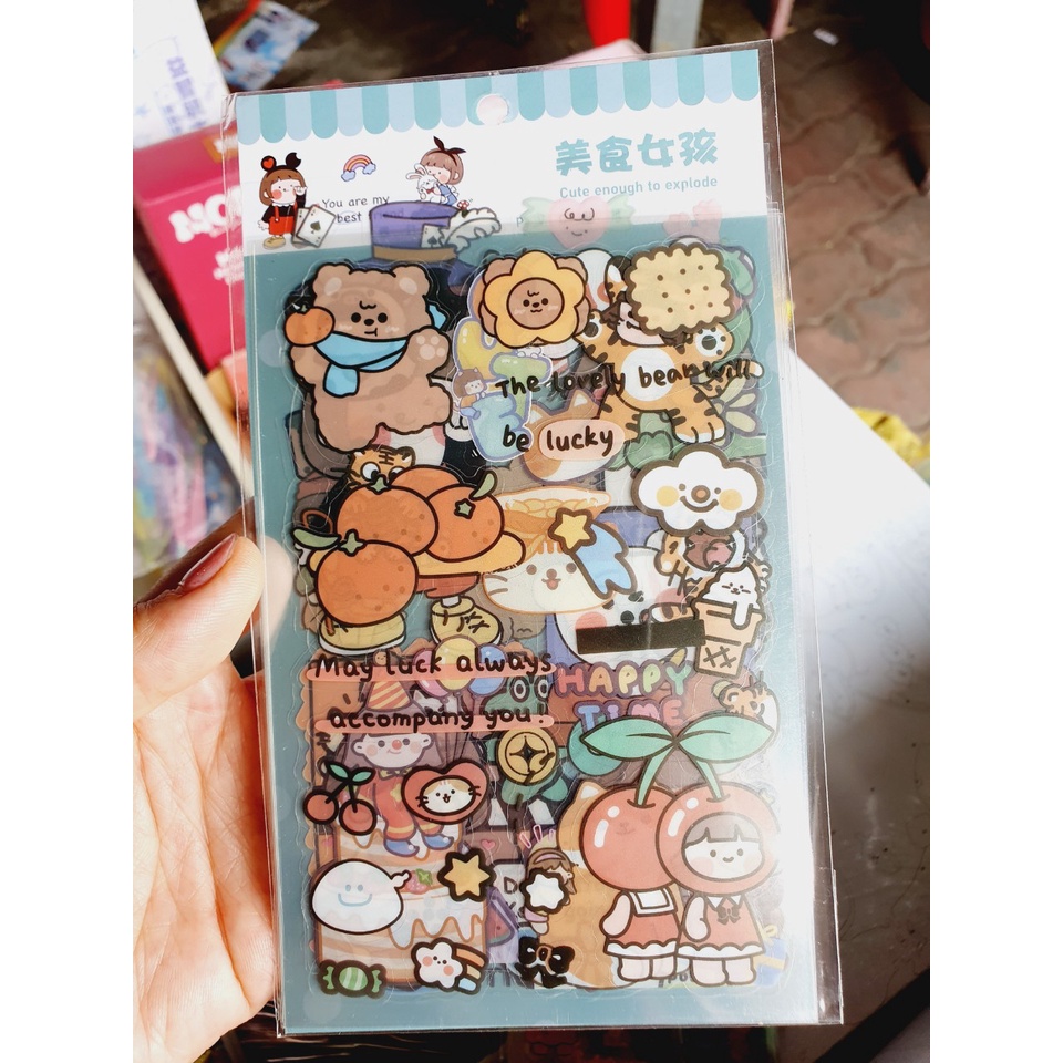 Hình Dán Set 6 Tấm Sticker Dán Trang Trí Đáng Yêu Cho Bé DCTE