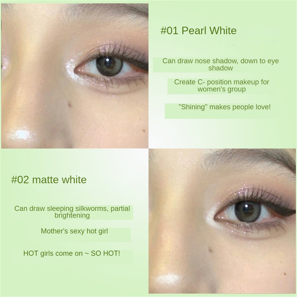 Bút đánh Phấn Mắt Có độ Bóng Cao BLUETHIN Không Thấm Nước Bột Mịn Lấp Lánh Tạo Thời Trang Tằm Ngủ Màu Sắc Sáng Bóng Mỹ Phẩm đẹp Mắt Candy Girla.vn