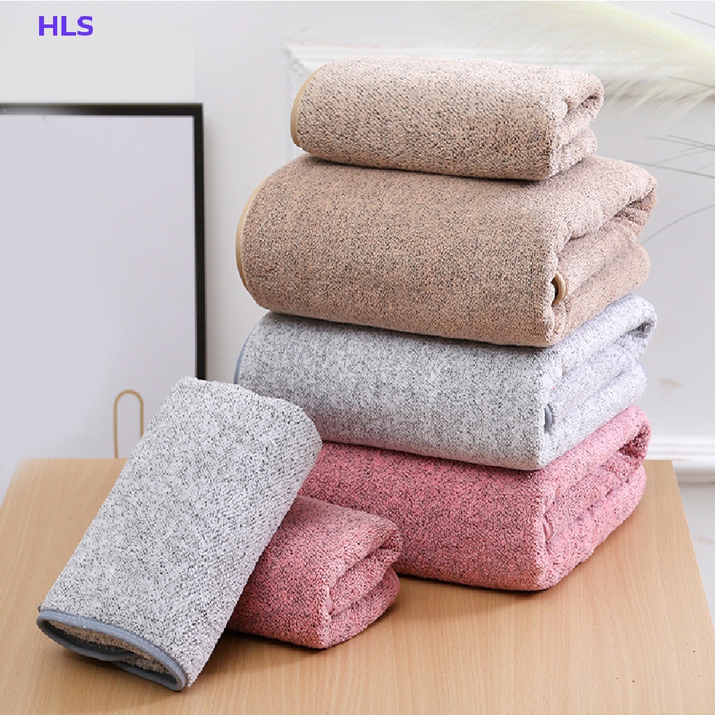 Bộ 3 Khăn Tắm Sợi Than Tre Mềm Mại Thấm Hút Tốt Nhanh Khô Tiện Dụng