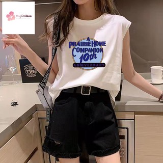 Áo Thun Không Tay In Hình Đơn Giản Phong Cách Hàn Quốc iu8C